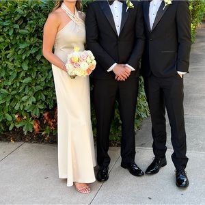 Size 8 BHLDN Anthropologie Bridesmaid Dress Color Champagne